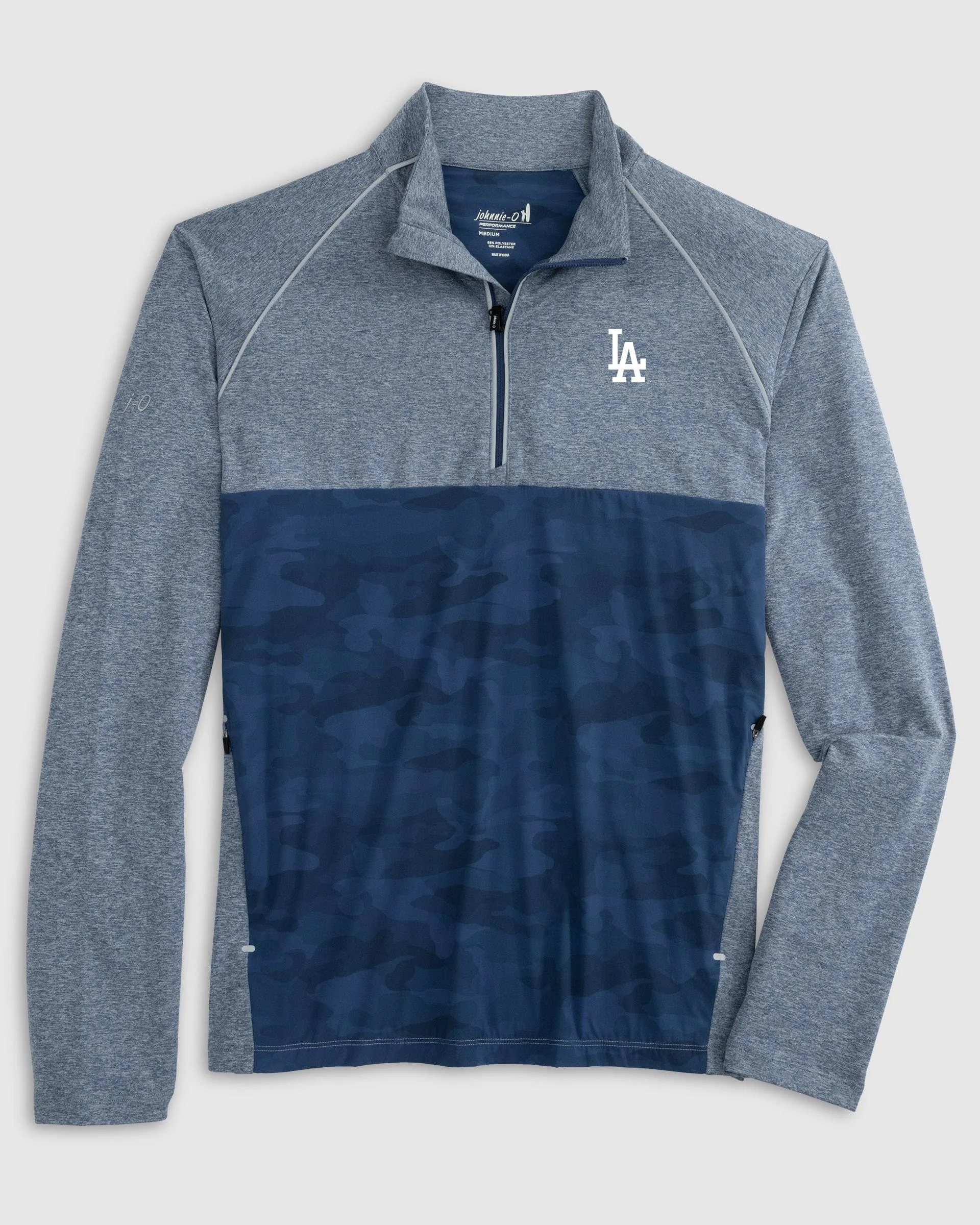 Los Angeles Dodgers Keiser Camo Mixed Media 1/4 Zip