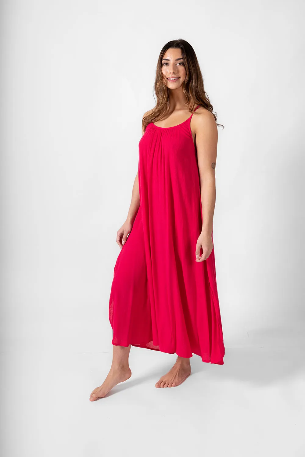 Miami Side Slit Strappy Midi Dress