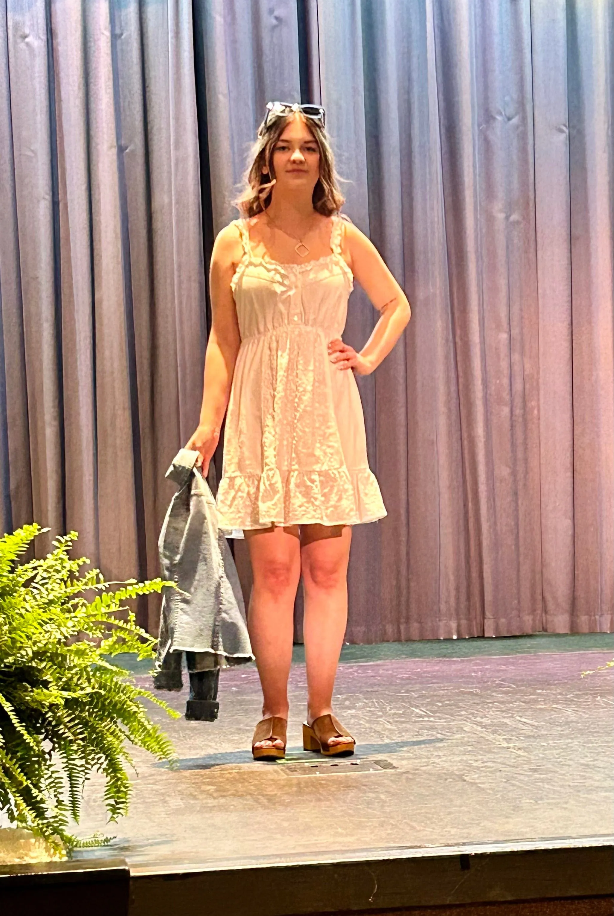 Mixed Knit Babydoll Dress