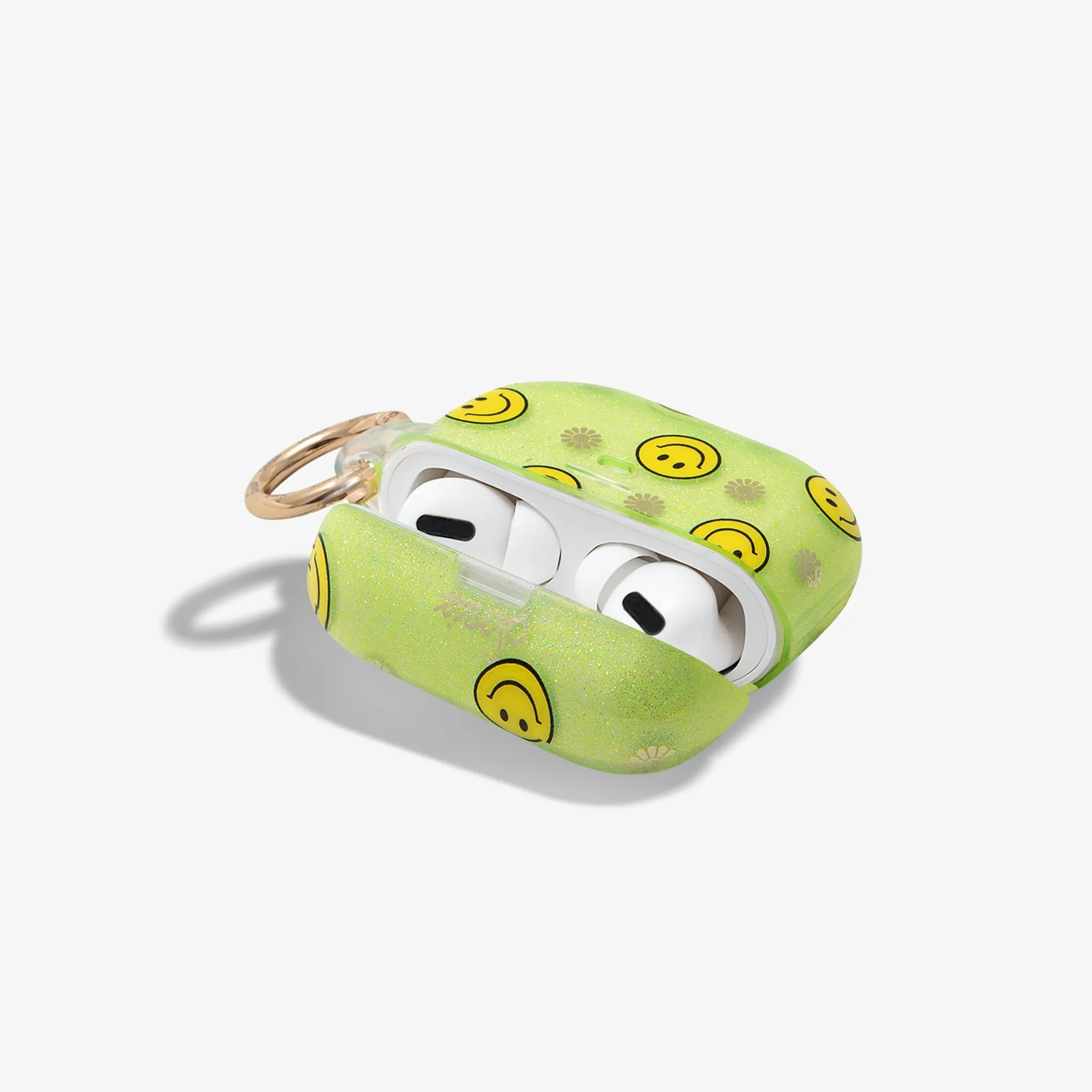 Neon Smiley Yellow AirPods Case