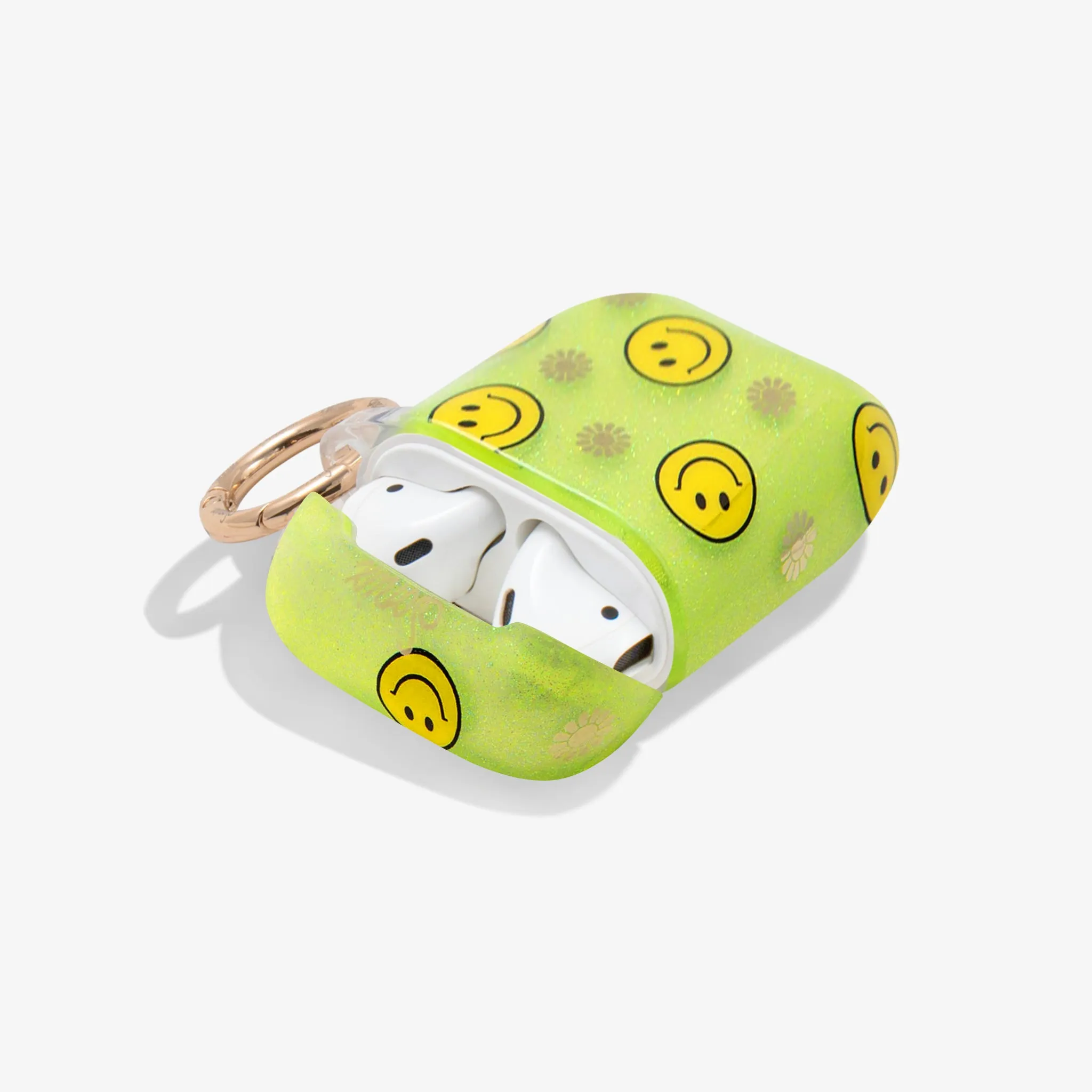 Neon Smiley Yellow AirPods Case