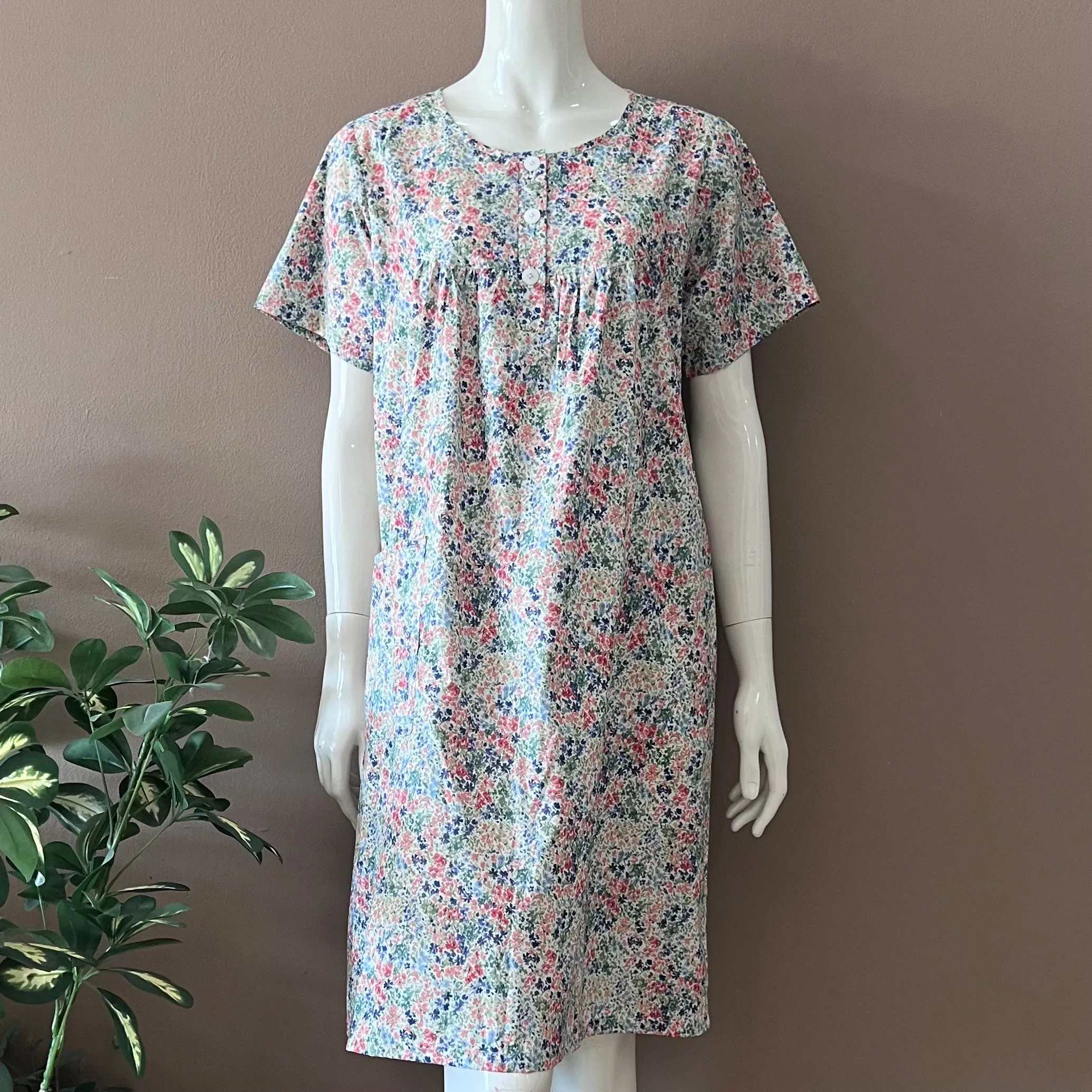 Night Dress with Chest Gather