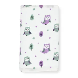 Night Owl -Soft Bamboo Cotton Muslin Swaddle -Towel