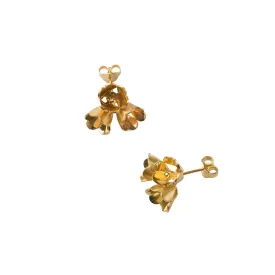 Padauk Cluster Studs - Gold