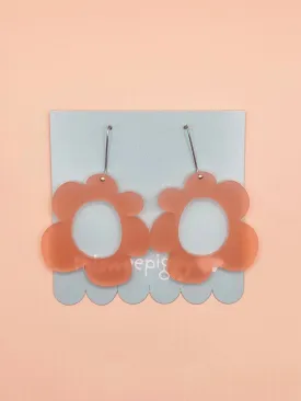 Pale Pink Flower Earrings