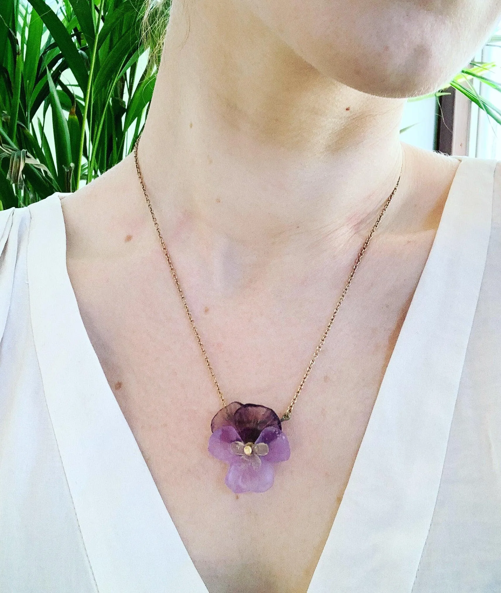 Pansies Pendant - Flower