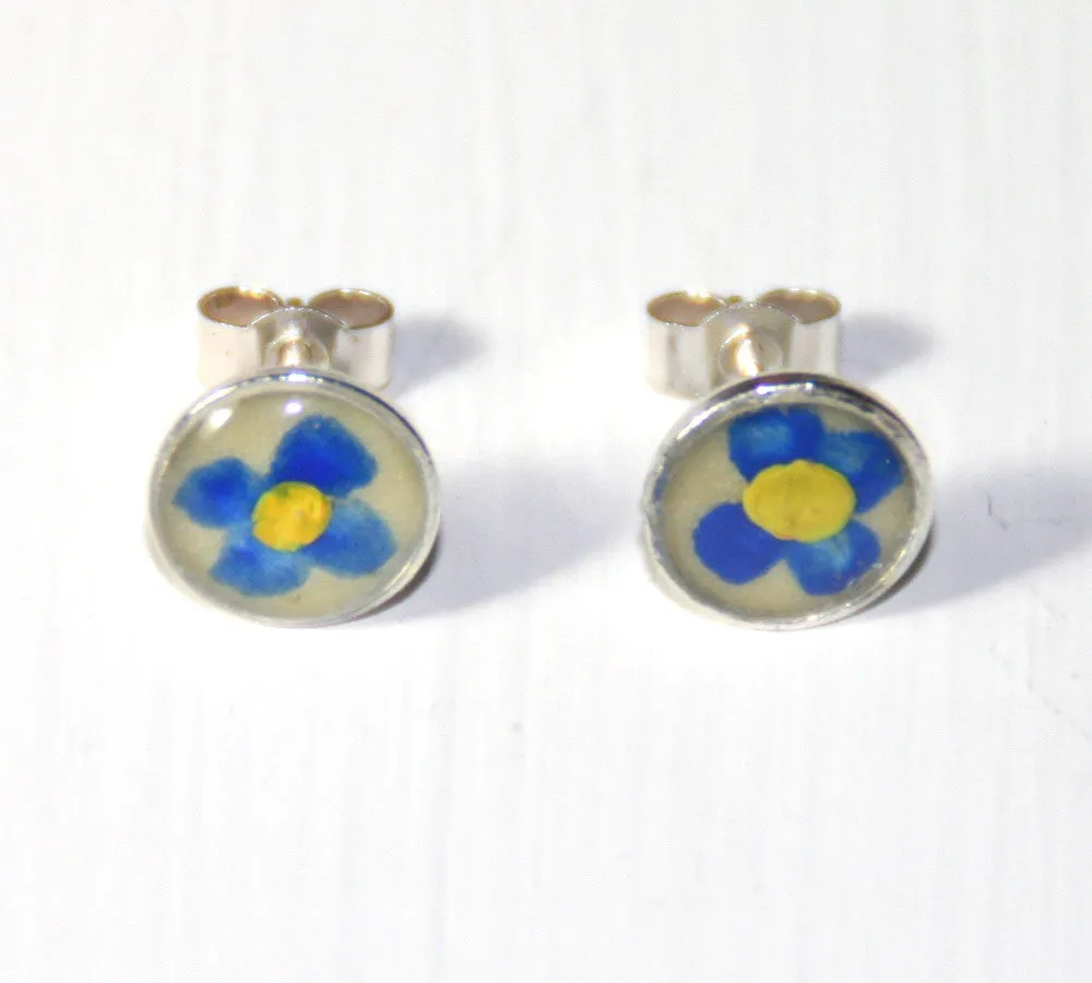 "Mum, I  picked These Just For You..." Flower Studs & Teeny Tiny Tin