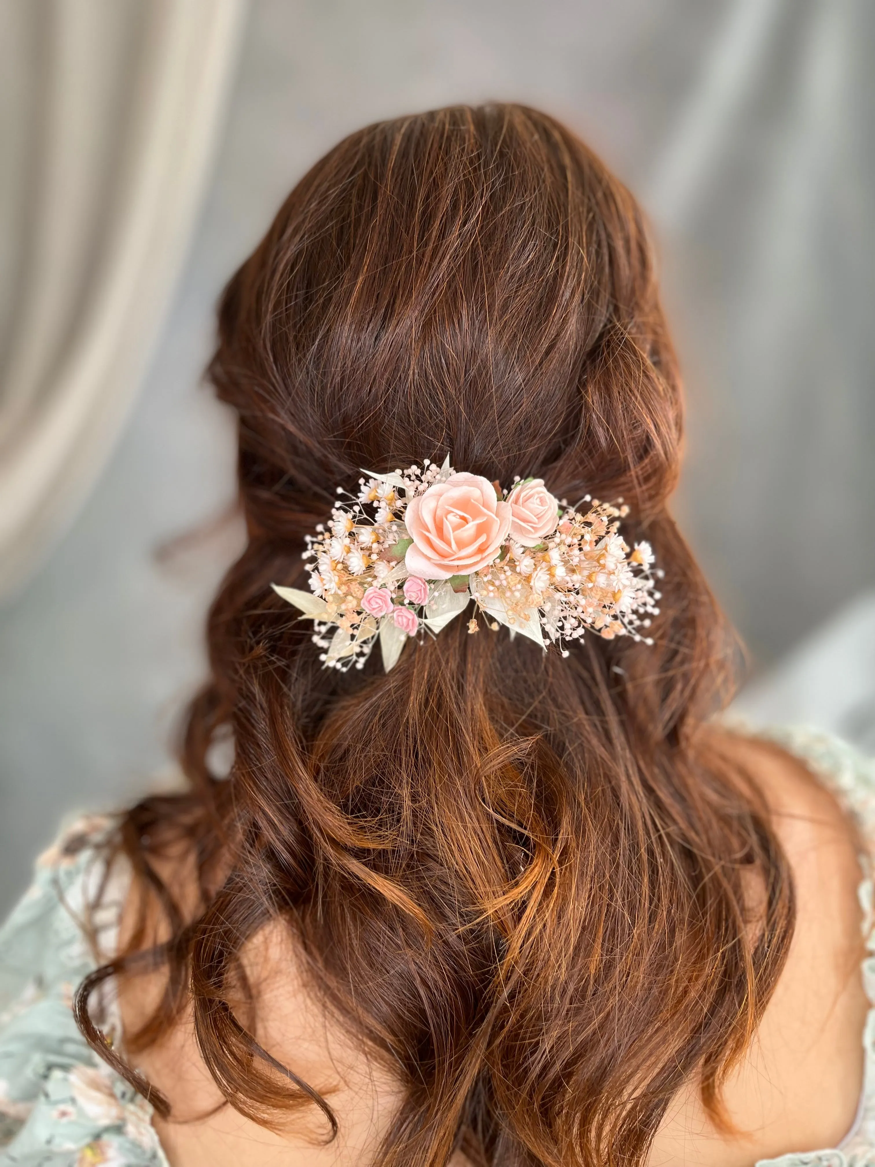Romantic flower hair clip