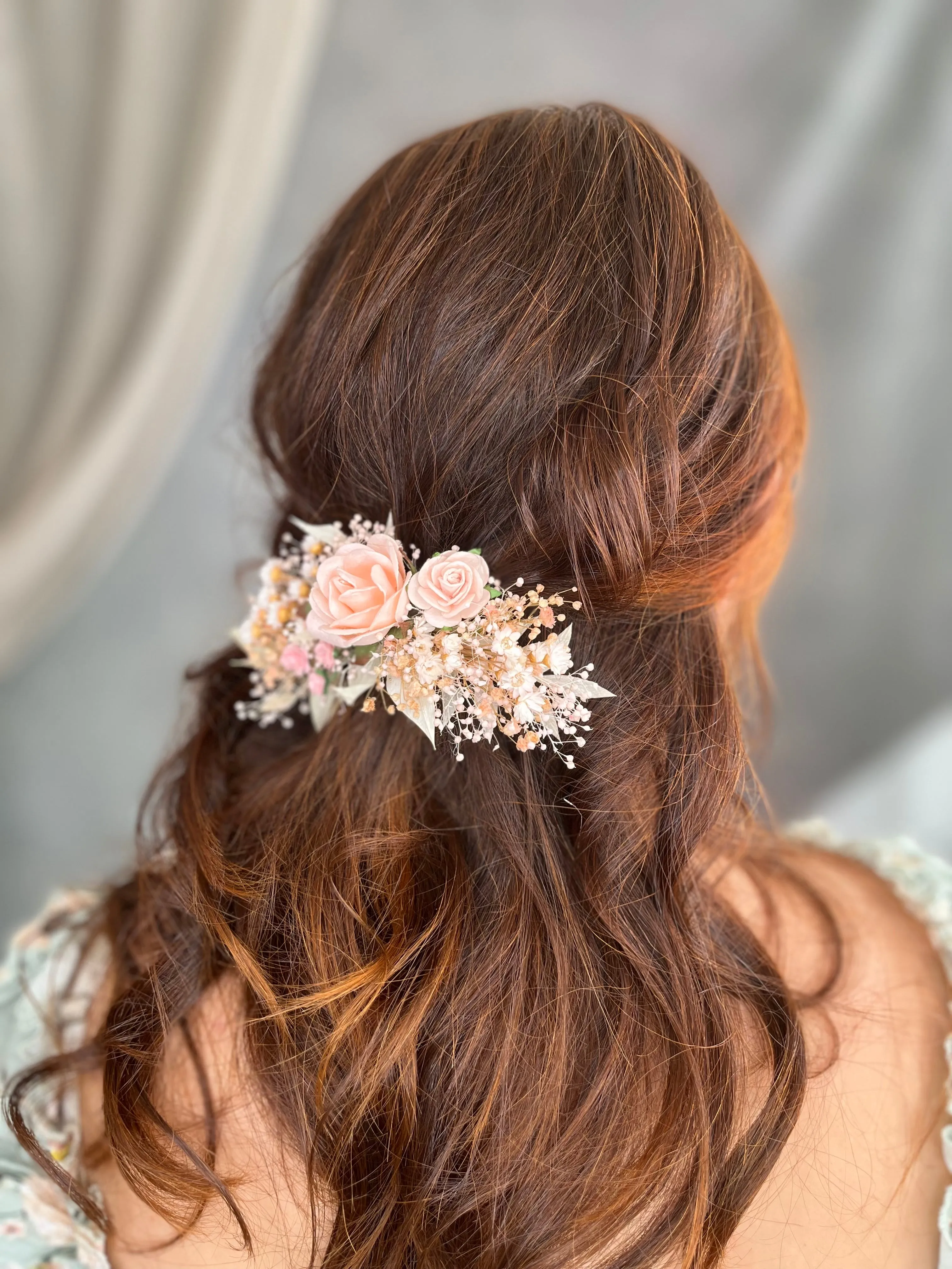 Romantic flower hair clip