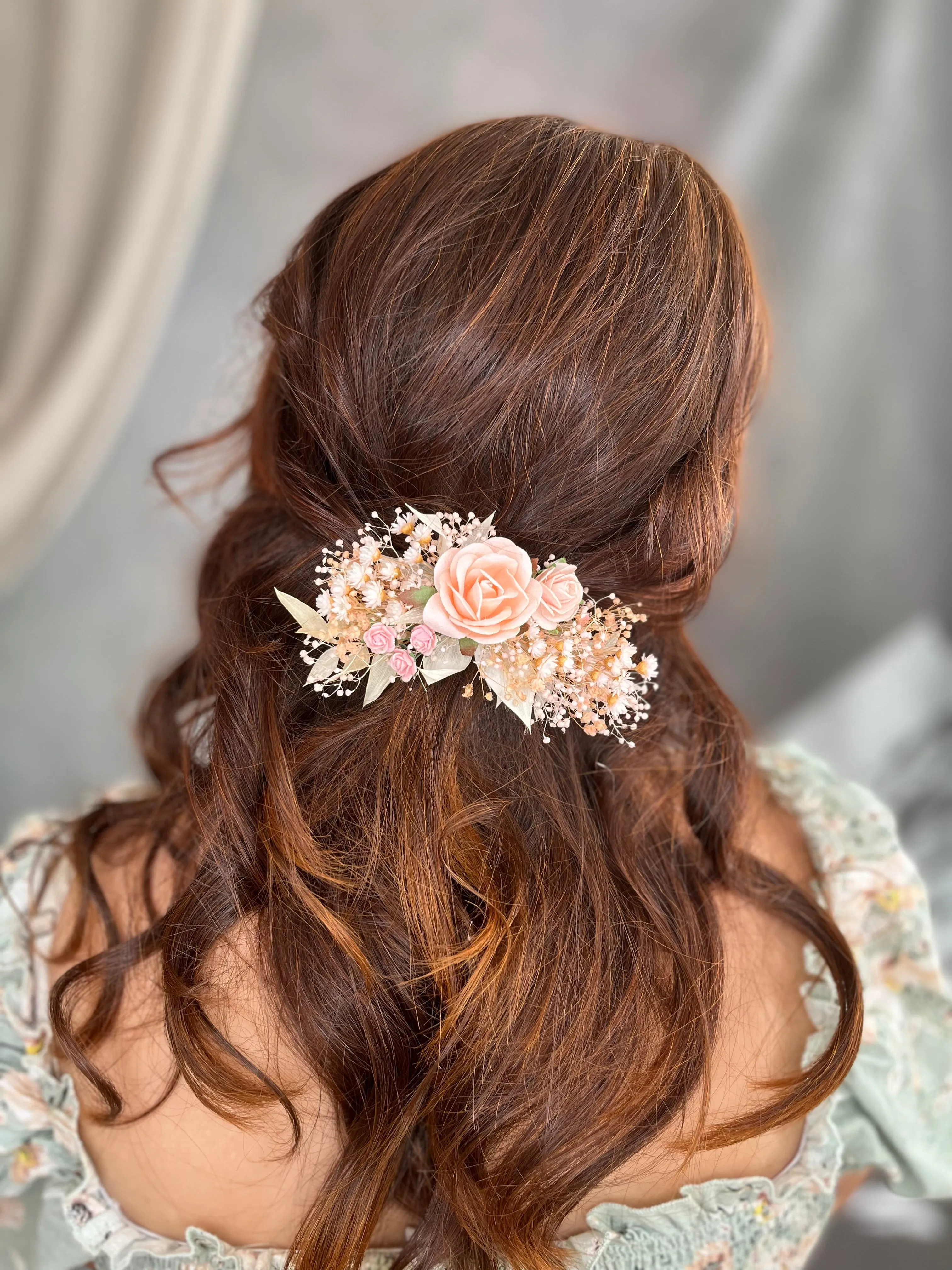 Romantic flower hair clip