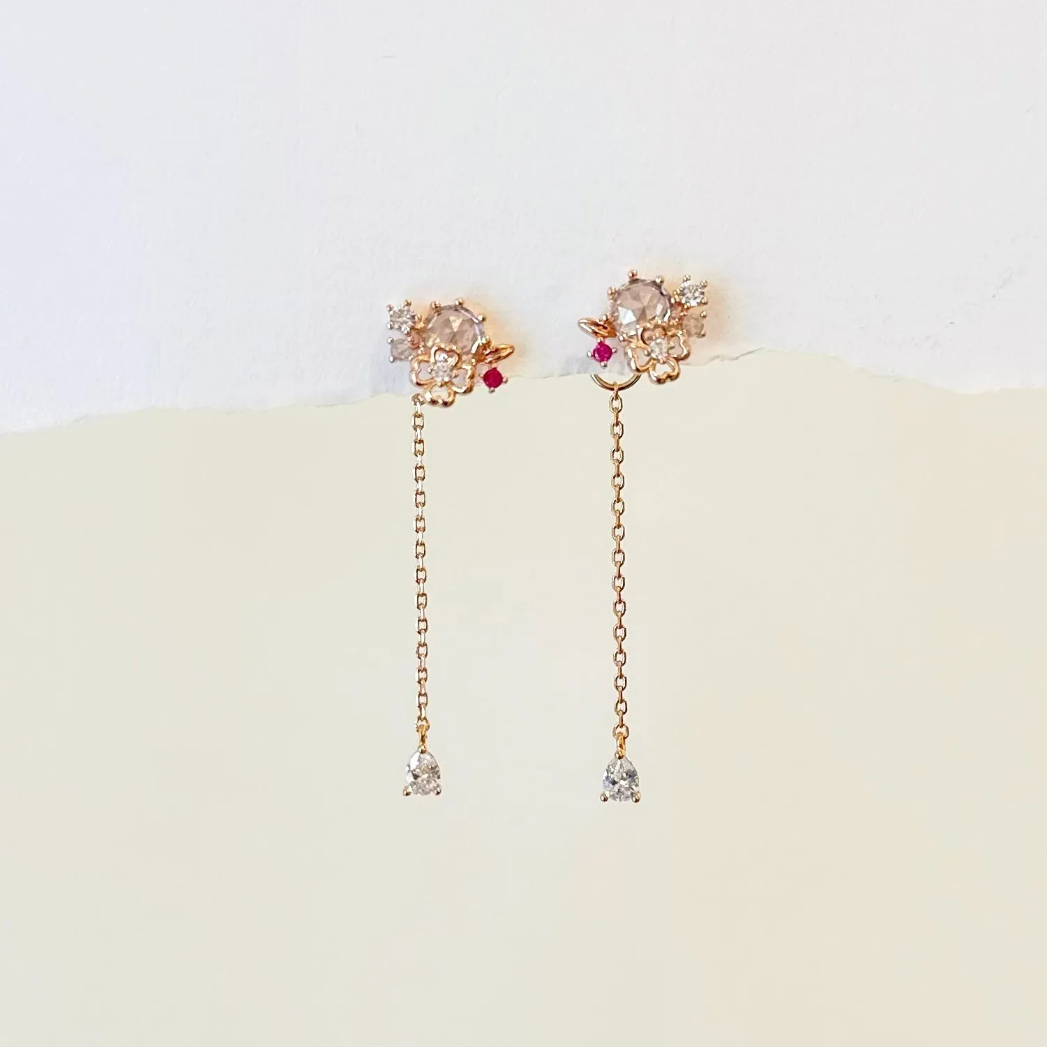 Rose Gold Angelica Earrings