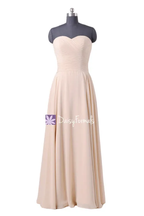 Speechless Ice Apricot Chiffon Party Dress Long Bridesmaids Dress Peach Evening Dress (BM7860)