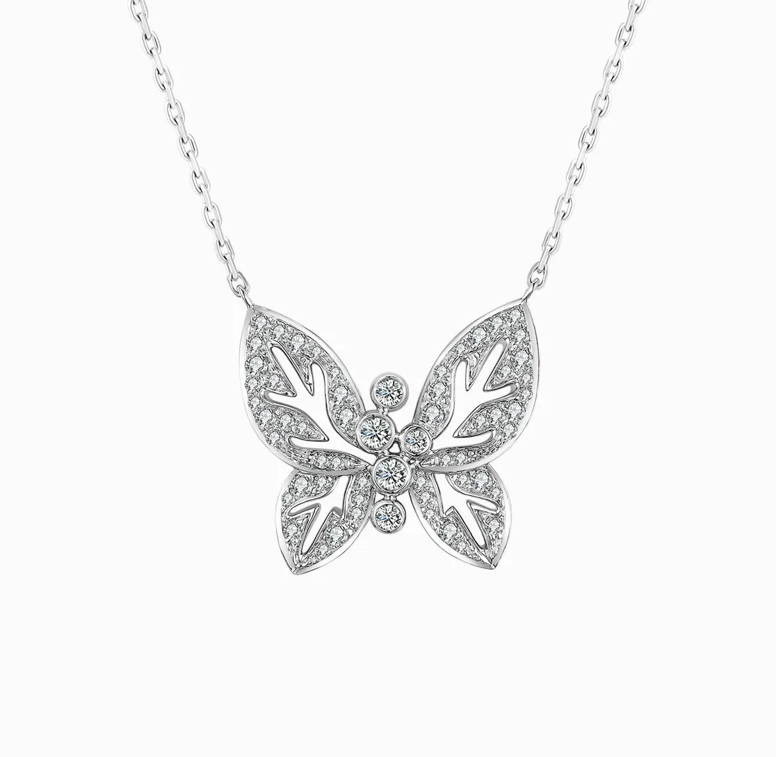THIALH - FAUNA & FLORA - Butterfly Diamond Necklace