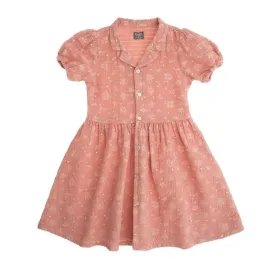 TOCOTO VINTAGE FLOWER PRINT DRESS SHORT SLEEVE