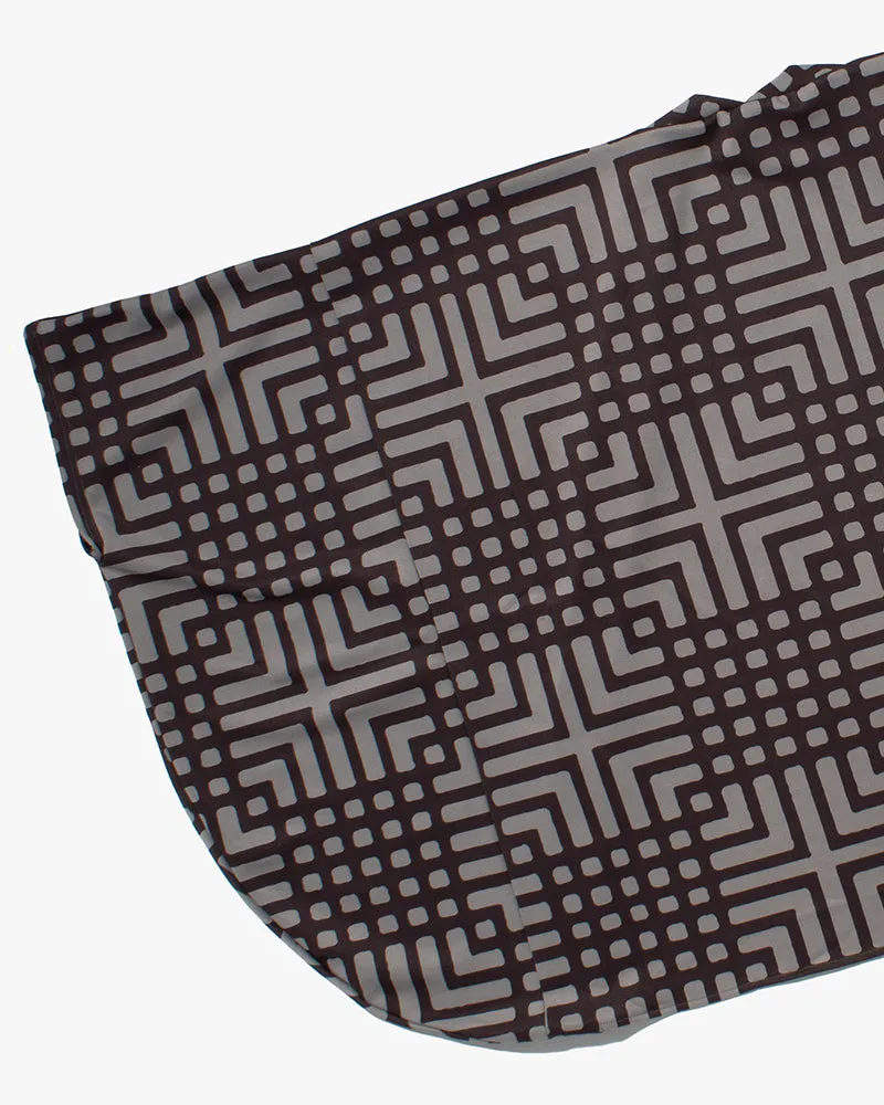 Wa-Modern, Haori, Grey with Brown Koushi Pattern