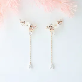 White Sakura Blooming Earrings
