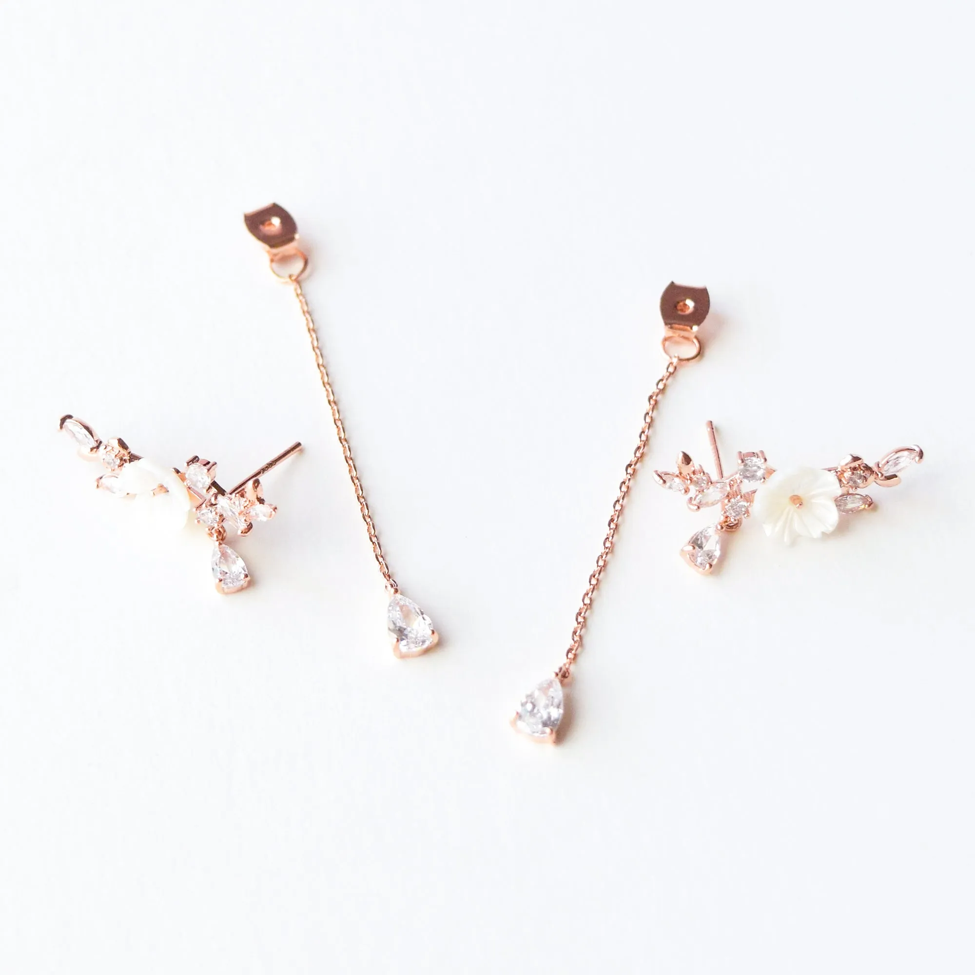 White Sakura Blooming Earrings