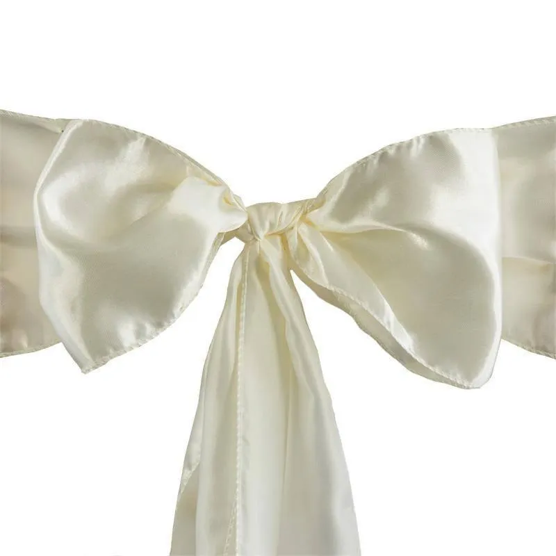 White Sleveeless Satin Flower Girl Dress with Sash